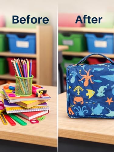 Image of Foldable Travel Kit | Multipurpose All-in-One Compact, Foldable, Durable, Lightweight, Waterproof, Bag | Travel Friendly Pouch Ideal for Diaper, Medicines & Toiletry (Sea & Ocean Print)