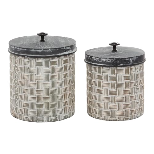 Deco 79 92196 Metal Living Room Decorative Jars Decorative Container thumb #3