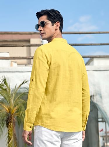 Image of ROYALSCOUT Men's Cotton Blend Full Sleeve Kurta Shirts Pack of 1 Designed for Festive Moments, Cultural Functions, or Casual Gatherings