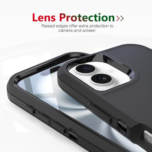Image of Rugged Case Compatible with iPhone 17 | Heavy-Duty Shockproof Protective Cover, Black