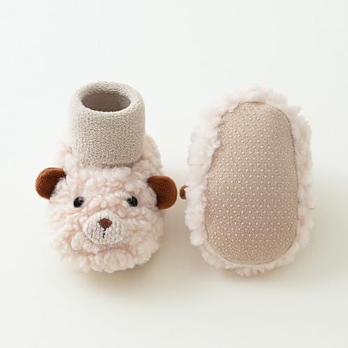 Newborn Cotton Booties Non-Slip Sole for Toddler Boys Girls Infant Winter Warm Fleece Cozy Walking Shoes Socks Shoes4