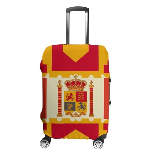 Travel Wheeled Suitcase Sleeve Dustproof Anti-scratch Spanish Flag Pattern Luggage Case Protective Cover For 19-32 Inch Luggage