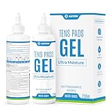 AUVON Professional Conductive Gel Specialized for TENS Unit Pads, Odorless Electrode Gel with Optimal Hydration for Muscle Stimulator & EMS Pads, Skin-Friendly & Water-Based for Safe Use, 2 x 250ml