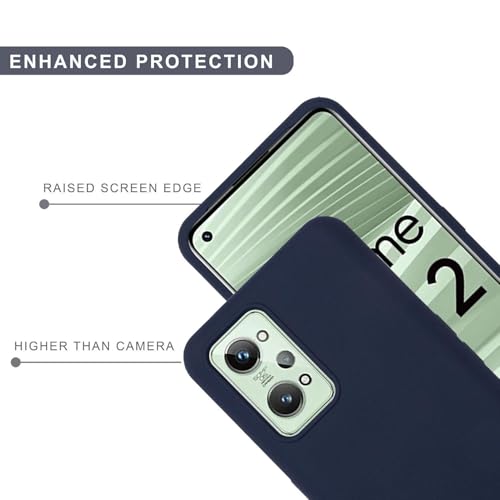Image of SPRIG Compatible with Realme GT Neo 3T Premium SilkTone (Liquid Silicone) Back Cover Drop Tested Shock Proof Mobile Case for Men, Women, Boys and Girls with Camera Protection (Midnight Blue)