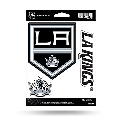 Rico Industries NHL Los Angeles Kings Triple Spirit Stickers Triple Sticker Sheet, 8 x 5.75