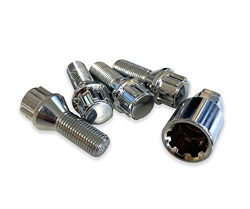 M14 x 1.25 thread Taper seat 17mm hex alloy wheel bolts Black O.E style BMW x 16 | UK