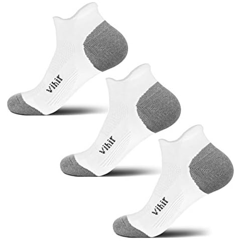 Vihir Running socks, sneaker socks, men and women, low cut sports socks, unisex, breathable socks, lightweight, running socks, anti-blisters, anti-sweat, pilates, jogging, yoga, fitness socks, 3 pairs Cover