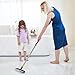 Yocada Floor Scrub Brush Telescopic Handle 2 in 1 Scrape Brush Stiff Bristle Shower Scrubber for Cleaning Patio Bathroom Garage Kitchen Wall Deck Tub Tile 55.9 inch Tall