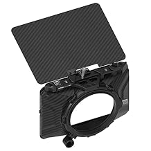 FOTGA Mini Lightweight Clamp-On Matte Box with Carbon Fiber Top Flag for DSLR Mirrorless Camera Compatible with 4x4 4x5.65 67mm/72mm/77mm/82mm Filters Starter Version