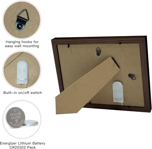 Memorial Gifts for Loss of Brother,Sympathy LED Shadow Boxes 4x6 Photo, Bereavement Keepsake for Loss of Brother,Healing Grief Gift,Remembrance for Funerals, Memorial Ceremonies