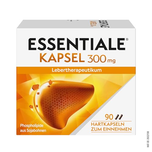 ESSENTIALE® Kapsel 300 mg bei Erkrankungen der Leber | 90 Stück | pflanzliches Arzneimittel | zur Verbesserung der Beschwerden bei Leberschäden durch falsche Ernährung oder leberschädliche Stoffe