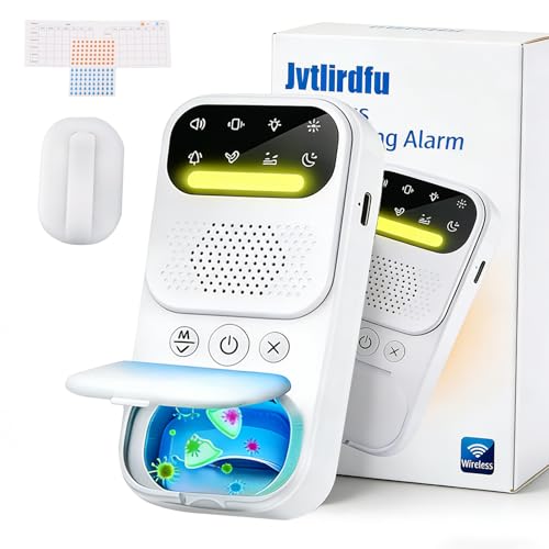 Children's and Seniors Unisex Bedwetting Alarm - High-Sensitivity Wireless Sensor, Sound/Vibration Alerts + Soft Night Light, Compact Easy to Wear
