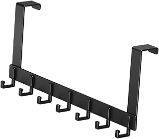 SOLUSTRE Over Door Hooks Over The Door Hooks Back of Door Hooks Door Hooks for Hanging Clothes Door Back Hook Over The Door Coat Rack Coat Hook for Door Space Aluminum Clothes Hook Hanger