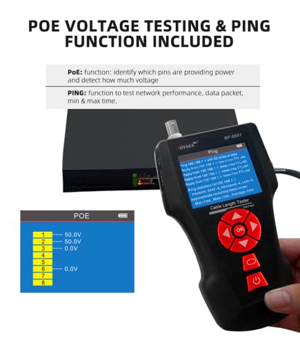 NF-8601 detector de fallos RJ45 para solucionar cortes de red y medir longitud 4