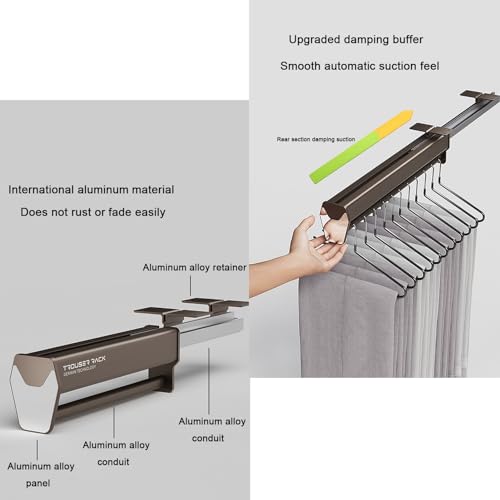 Placard de suspension extensible avec rail coulissant fluide LWX