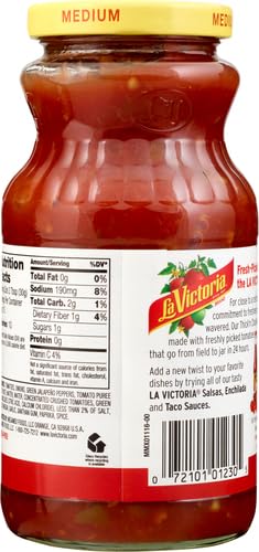 Salsa La Victoria Thick And Chunky, Medium, 16 Oz miniatura 3