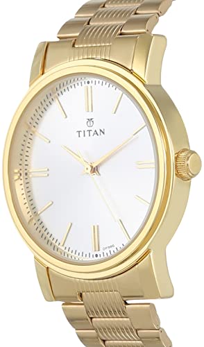 Titan Quartz Analog Silver Dial Stainless Steel Strap Watch for Men-NP1712YM01 - Image 2