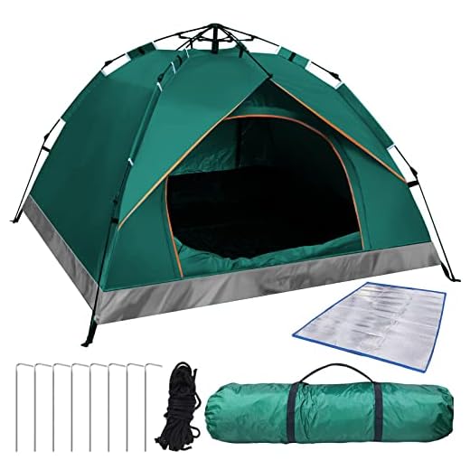 ANFTOP Tienda de campaña automática, apertura instantánea, para 3 a 4 personas, ligera, para niños y hombres