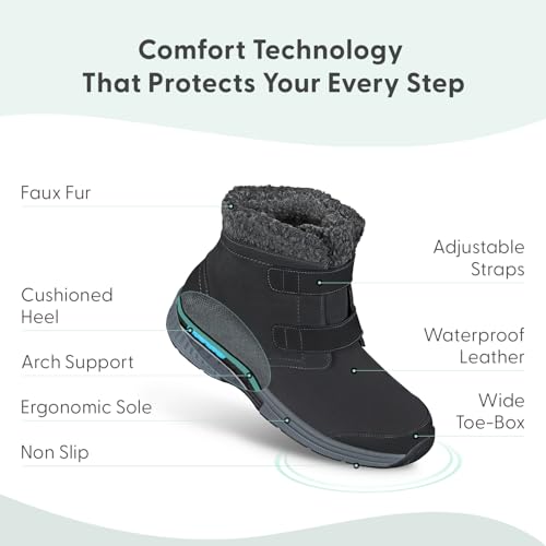 Orthofeet Women's Orthopedic Waterproof Winter Boot with Arch Support Florence3