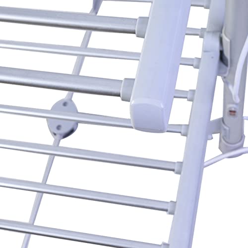 Electric Clothes Dryer, Clothes Dryer Rack 2 Tier Electric Heated Laundry Dryer Rack Folding Indoor Airer Wet Laundry Drying Horse Rack, 24 Heated Bars, 230W, Energy-Efficient