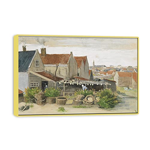 NOLEGA Vincent van Gogh Marco Dorado Cuadro sobre Lienzo Pintura Famosa La Droguería Impresión en Lienzo Reproducción en Lienzo Cuadros Decoracion Salon Modernos 20x30cm(8x12in)