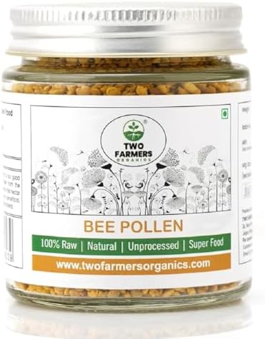 Bee Pollen 100% Raw & Unprocessed – Natural Plant-Based Protein – 100g (Glass Jar)