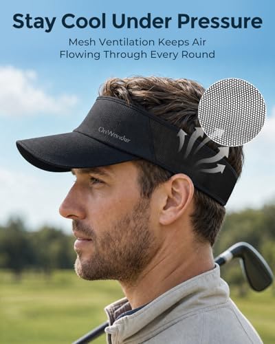 Image of Sport Sun Visor Hat for Women Men - Lightweight Stretchy Polyester Spandex Quick Dry Sweatband Wrinkle Resistant