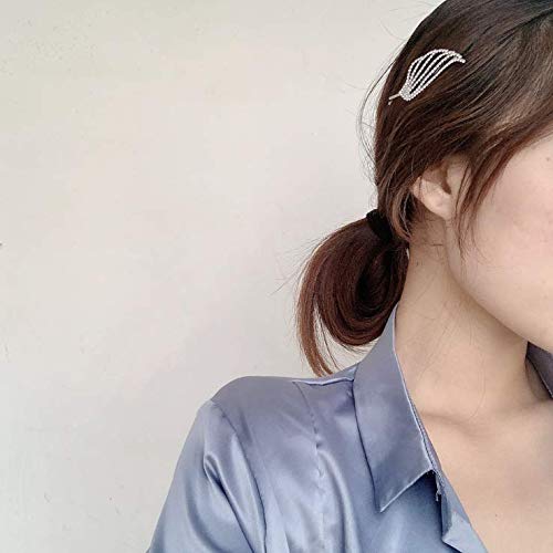 Miniatura 5 de 1 par de alas de ángel de cristal clip para el cabello con diamantes de imitación pasadores para el cabello de boda, pieza de pelo nupcial para