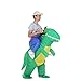 Irishom Aufblasbares Kostüm, Auf einem Dinosaurier Reiten, Cosplay Outfit Erwachsene Ganzkörperanzug für Karneval Weihnachten Halloween Party