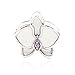 COOLTASTE - Abalorio de plata de ley 925 con diseño de orquídea blanca para pulseras originales Pandora, diseño de orquídea