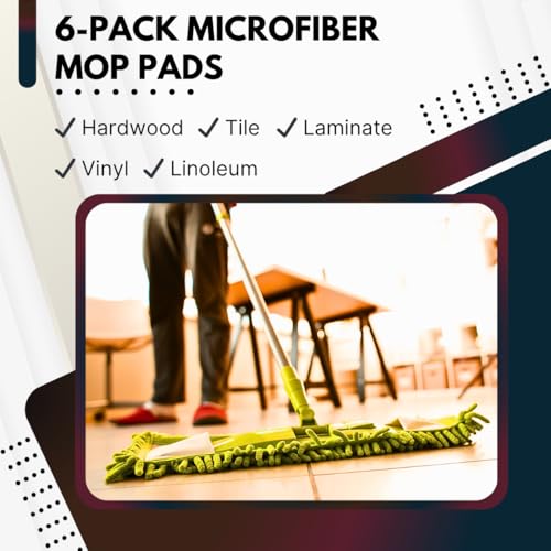 Image of Green Direct Washable Microfiber Mop Head (3 Pack) - Microfiber Replacement Mop Pads 16 x 5.5 Inches for Cleaning of Wet or Dry Floors - Professional Home /Office Cleaning Supplies, Yellow