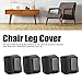 Chair Leg Floor Protectors 20 Pcs | Felt Mat Scratch Safe & Reduce Noise | Rectangular Furniture Leg Covers for Wood Floors/Tiles/Hardwood | Easy Install No Tools Needed