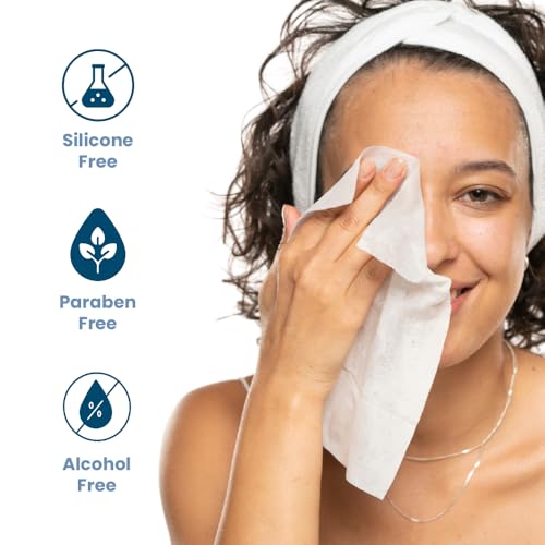 Image of Refreshing and Cleansing Wet Wipes for face body & hands | ALCOHOL FREE | PARABEN FREE | SILICON FREE | PH Balanced | Pack of 100 Single Wipes (100). (LARGE, OCEAN BREEZE)