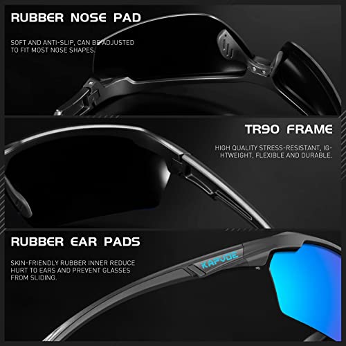 KAPVOE Sports Sunglasses Polarized Cycling Glasses Baseball Running Mountain Bike Triathlon Golf MTB for Men Women - K87 - Image 4