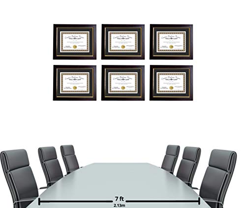Creative Picture Frames 11" X 14" Matted Mahogany Diploma Frame Gold Lip With Black/White Core Mat Holds 8.5X11-Inch Media, With Installed Hangers #TOP3