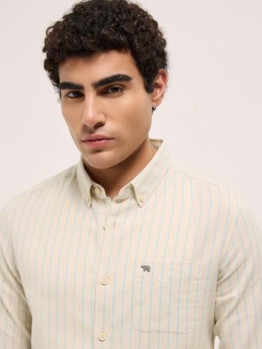 Image of THE Bear House Men's Striped Slim Fit Shirt
