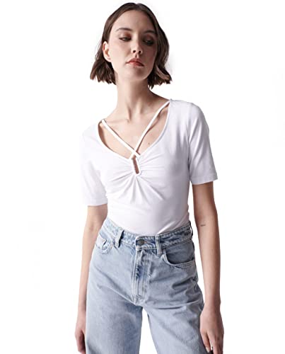Salsa Camiseta con Escote asimétrico