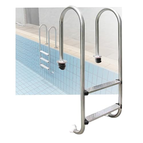 Escalera para piscina de acero inoxidable 2 peldaños miniatura 1