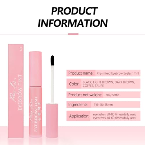 Amcmllhs Eyelash Tint,Instant Eyebrow Color,Instant Brow Dye Kit,Lash Tint,Eyebrow Dye,Professional Makeup Tinted Eyebrow Mascara,Eyebrow Color With Natural Effects,Safe & Easy To Multiple Colors thumb #7