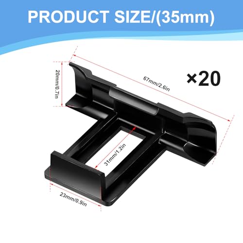 Solarpanel Wasserablauf Clips Schlammentfernungsclip 20Stk Ablauf Clips 35mm Entwässerungsclip Solar Clips für PV Solarpanelen Solarmodul Wasserablauf Reinigungs