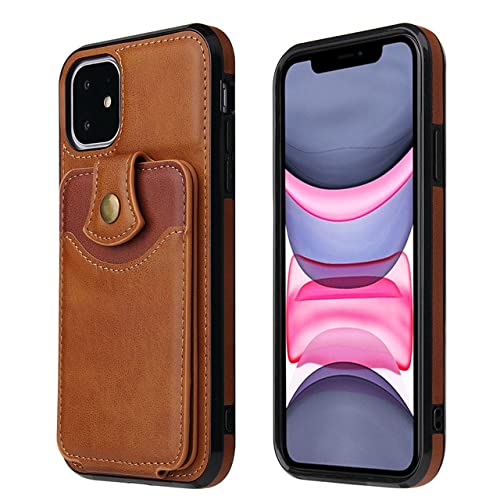 Housse en cuir pour iPhone 13 Pro avec support vidéo et fentes porte-cartes