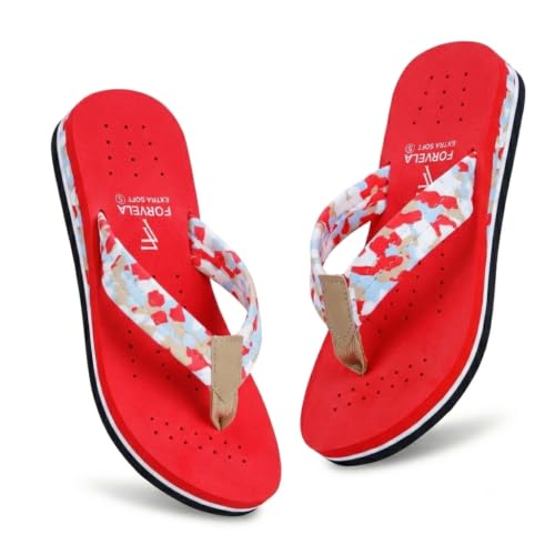 Image of FORVELA Camo Design Ortho Doctor Slipper for Women and Girls' Bathroom House Home Daily Use Dr. Chappal Orthopedic Diabetic Comfort Soft Flip flops