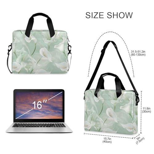 Maletín portátil para laptop 15.6 pulg con asa y correa miniatura 5