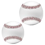 Xoeryoy 2er-Pack Baseballbälle, Little-League-Baseballbälle für das Training mit handgenähten Nähten und korkgefülltem Kern, offizielle Größe zum Üben