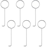 6 Pcs Drain Key Lifting Hooks Silver Drains Key Lifting Hook Stainless Steel Liftings Hook Grate Removal Sink Drain Removal Tool Clean Extractor Tool for Shower Drains Daily Cleaning