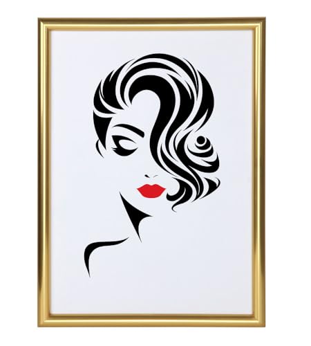 IDEAL TREND Classic Leichter Kunststoffbilderrahmen mit Acrylglas Schutz ohne Kompromisse BD: Farbe: Gold | Format: 40x60