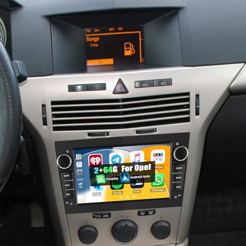SIXTOP 2G+64G Android Carplay Android Auto Radio para Opel Astra Antara Vectra Corsa Zafira Meriva Combo Pantalla de 7 Pulgadas con Bluetooth FM RDS WiFi GPS EQ SWC Camara Marcha Atras