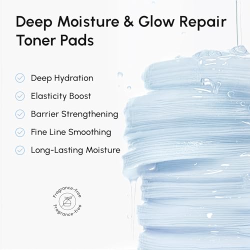 Image of MAREE Hyaluronic Acid Toner Pads - Hydrating Face Wipes for Women Cleansing - Zero Pore Toning Brightening Exfoliating Face Pads - Pore Reducer Facial Peels - Acne Treatment Device