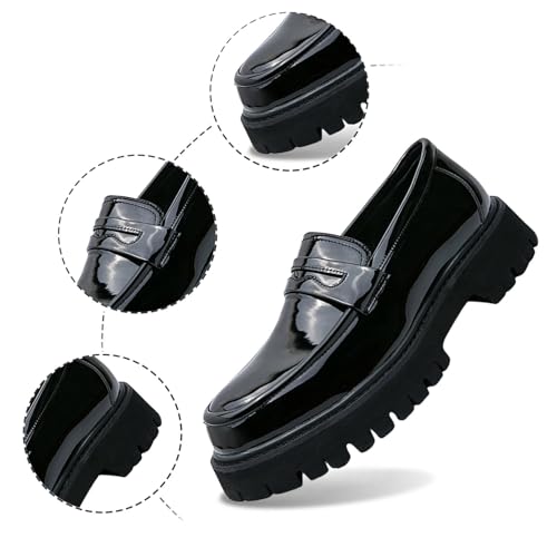 Spring and Autumn Edition Youth Le Fu Shoes Thick Soled Height Increasing Black Classic Casual Shoes for Men2