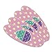 Cute Easter Egg Turquoise Purple Polka Dots Double-Sided Oval Nail File Emery Board Set 4 Pack